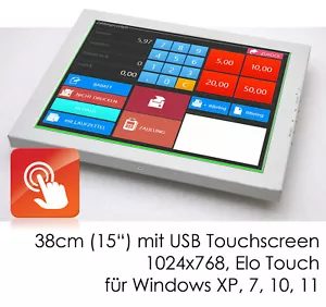 38cm 15" ELO TOUCHSCREEN INDUSTRIE MONITOR CANVYS KL-568 WINDOWS XP 7 10 11 #1 - Bild 1 von 7