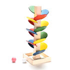 Wooden Tree Puzzle Marble Ball Educational Puzzle Toy Run Track Game Childre♡