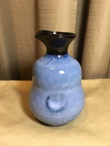 Blue & Black Ceramic Saki Pitcher Wine Bottle - Picture 1 of 6