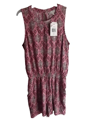 Pink Rose Womens Romper Size M Pink with Design Elastic Waist NWT - Изображение 1 из 4