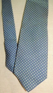 Alain Figaret Frankreich Krawatte/Krawatte Seide blau gelb gepunktet Punkte 58"x3,5" - Bild 1 von 7