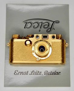 Miniature Leica IIIF plaqué or 24 carats échelle 1/2 ........... Menthe - Photo 1/12