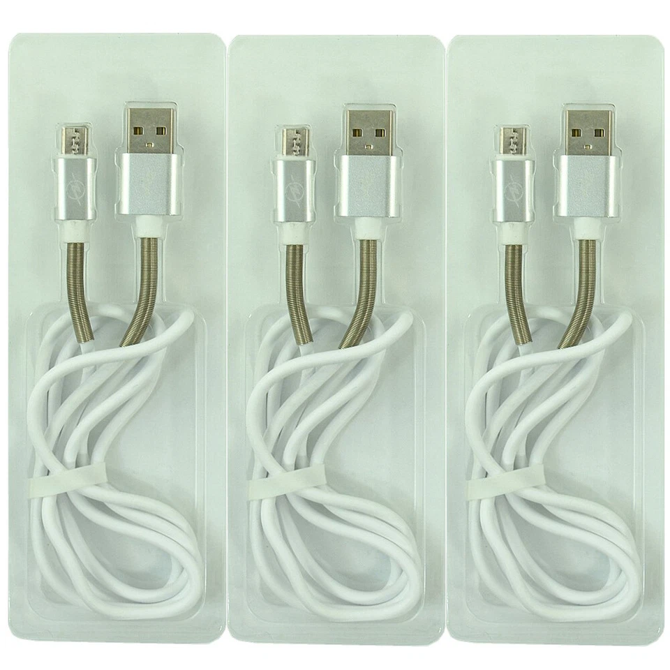 3 Pack V8 Micro USB Charger Fast Charging Cable Cord For Samsung Android Phone - Image 1 of 3