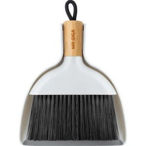 Durable Portable Dustpan and Brush Combo with Bamboo Handle for Easy Cleaning - Picture 1 of 9