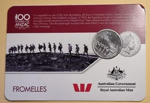 Westpac 2016 ANZAC TO AFGHANISTAN Special FROMELLES 100 years of ANZAC - Foto 1 di 2