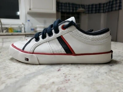 TOMMY HILFIGER Boys Kids Signature Sneakers Lace Up Shoe Size 13 - Image 1 of 4
