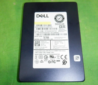 DELL 960 GB 6Gb/s 512e SATA 2.5" SSD HY1F8 MTFDDAK960TDN 0HY1F8 - Image 1 of 2