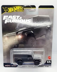 Hot Wheels Premium Land Rover Defender 110 Fast & Furious Black Toy Truck New  - Picture 1 of 4
