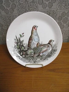 Vintage Johnson Brothers Game Birds Partridge Round Plate - England - 10.75" - Picture 1 of 6