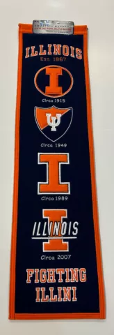 Illinois Fighting Illini NCAA Winning Streak Embroidered Heritage Banner! Cover
