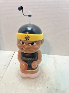 College Wichita Shockers WSU Kansas 3D Water Bottle With Straw, Big Sip BPA Free - Picture 1 of 8