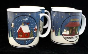 Sakura HOME FOR THE HOLIDAYS 4 Mugs Various Designs GREAT CONDITION - Picture 1 of 6