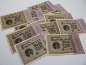 Billetes de 100.000 marcos República de Weimar GRP de 5 - 1923 - AU - Imagen 1 de 8