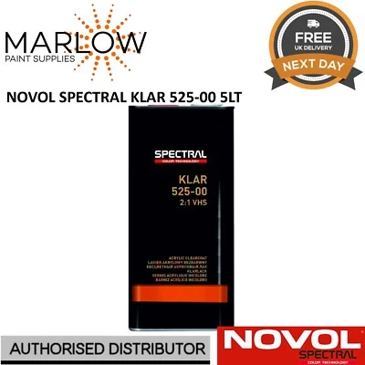 1 X NOVOL SPECTRAL KLAR 525-00 VHS 2K 2:1 CLEARCOAT 5LTR - LACQUER