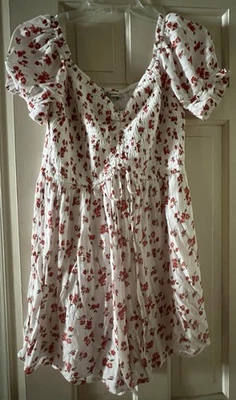 Hollister Babydoll Smocked Dress Romper Size Large - Image 1 of 4