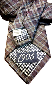 JOS. A. BANK 1905 Collection Seidenmischung Krawatte Herren kariert lila grau Business - Bild 1 von 4
