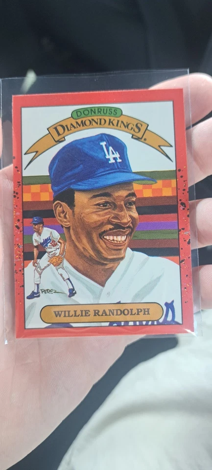 Tarjeta de error 1990 Donruss - Diamond Kings #19 Willie Randolph con año rara Foto 1 de 2