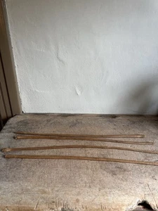 4 Antique 19Th C Hand Carved New England Wooden Dipping Candle Drying Sticks  - Picture 1 of 16