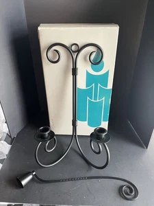 Aplique de pared Partylite Revere y candelabros Jamestown Snuffer de hierro negro P7752 - Imagen 1 de 5