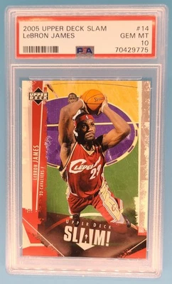 Lebron James 2005 Upper Deck Slam # 14 PSA 10 gemas como nuevo Foto 1 de 2