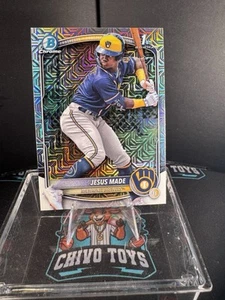 JESUS MADE 2025 Bowman 1st Chrome Prospect Mega Mojo Refractor Brewers BCP-50 - Imagen 1 de 2