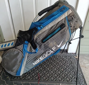 Nike Golf Stand Bag Blue Gray Dual Strap Lightweight Carry Bag 5 way Blue Gray - Picture 1 of 12