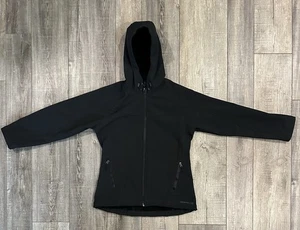 Merrell Jacket Womens Small Black Full Zip Fleece Hooded Pocket Coat $39 🔥 - Picture 1 of 12