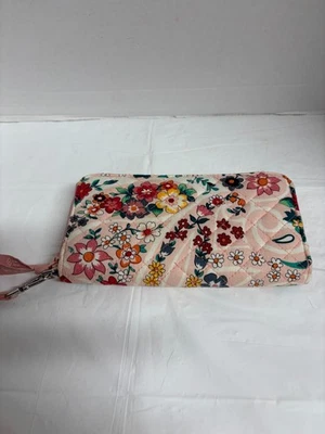 NUEVO Muñequera Cartera Vera Bradley Melocotón y Blanco Floral Foto 1 de 4