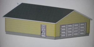 PERMIT READY 24' X 32' GARAGE PLAN DRAWN TO SCALE BLUEPRINTS AND MATERIALS LIST - Picture 1 of 5