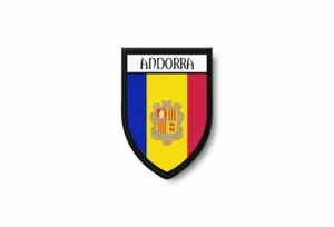 PATCH PATCHES EMBLEM IRON ON GLUE PRINT FLAG world crest andorra - Picture 1 of 1