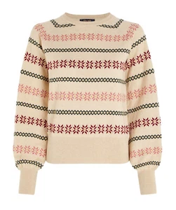 King Louie »BELL TOP MOLENA« Fair Isle Vintage mangas globo JERSEY Rockabilly - Imagen 1 de 4