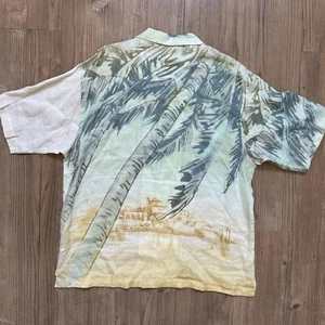 Tommy Bahama Imported Paradise Palm Trees 100% Linen Casual Shirt Men's Large - Picture 1 of 6