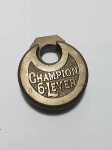 Candado marca campeón 6 palancas, estilo panqueque, cerrajero - Imagen 1 de 7