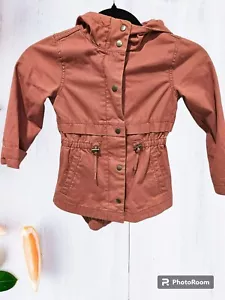 Old Navy Girls Cinched Waist Hooded Anorak Girl's Pink Jacket Size XS(5) - Picture 1 of 5