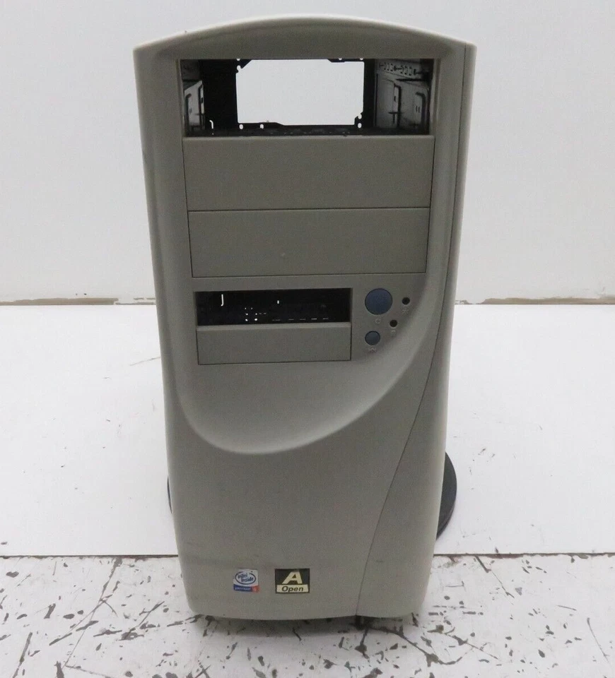 Vintage AOpen Retro Beige White ATX Sleeper Build Case - Image 1 of 4