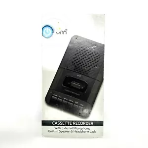 Onn Registratore a Cassette con Microfono Esterno Altoparlante Integrato Jack Cuffie Nuovo - Foto 1 di 15
