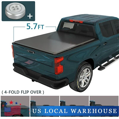 Bed Soft 4-Folding Tonneau Cover For 2009-2023 Dodge Ram 3500 2500 1500 5.7 FT  - Image 1 of 4