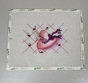 Red Hat Society Ladybug Hat Needlepoint Canvas - Picture 1 of 3
