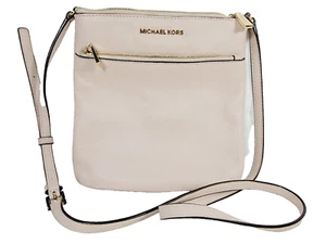 Michael Kors 32S5GRLC1L Riley Small Pebbled Leather Messenger Bag Soft Pink - Picture 1 of 12