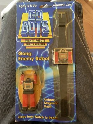 Vintage 1984 Go Bots "Gong" Robot Watch Factory Sealed New - Image 1 of 4