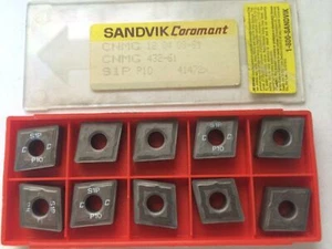 10 Pcs SANDVIK Coromant CNMG 432-61 12 04 08-61 S1P P10 Lathe Carbide Inserts - Picture 1 of 1