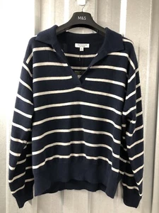 M&S Autograph Pure Cashmere Pullover V-Neck Strickpullover Pulli mit Kragen XL - Bild 1 von 8