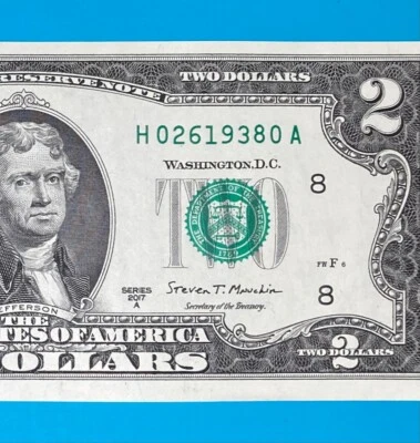 February 6, 1938 H 02619380 A $2 Two Dollar Bill BIRTHDAY Note (_2/6/1938_) 🎂🎁 - Image 1 of 3