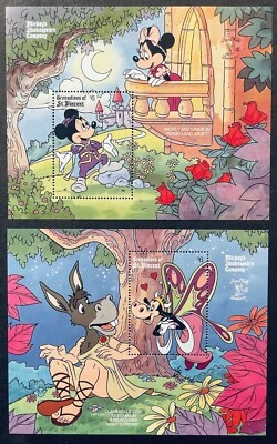 SELOS SHAKESPEARE DISNEY ST VINCENT VERDE MICKEY SEM MARCA DE CHARNEIRA SELO MUNDIAL LONDRES 90 - Imagem 1 de 3