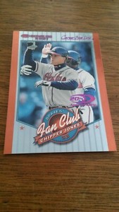 CHIPPER JONES 116/204 CAREER STAT LINE 2001 DONRUSS FAN CLUB,  SHARP!!