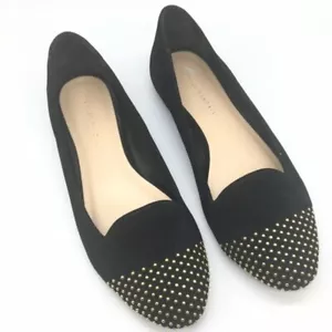 Ballerine Loeffler Randall Mo borchie nere scamosciate 8,5 punta a cappuccio pelle scamosciata carriera - Foto 1 di 8