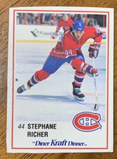 1989-90 NHL Kraft Canada Hockey Cards - #24 Stephane Richer - Montreal Canadiens