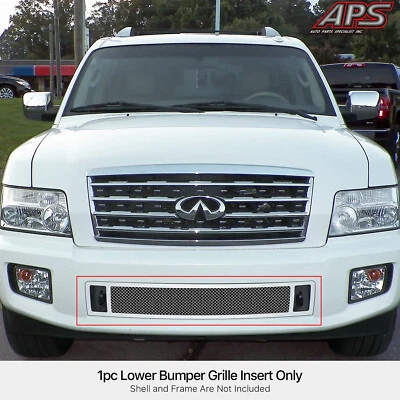 Fits 2004-2010 Infiniti QX56 Lower Bumper Stainless Steel Mesh Grille - Image 1 of 4