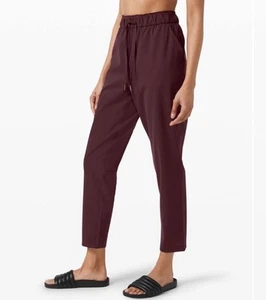 Lululemon Keep Moving Stretch High Rise 7/8 Pant Size 10 Red Maroon Burgundy - Picture 1 of 17