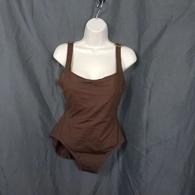 Traje de baño Anne Cole Collection talla 12 de una pieza acolchado marrón 12 Foto 1 de 4